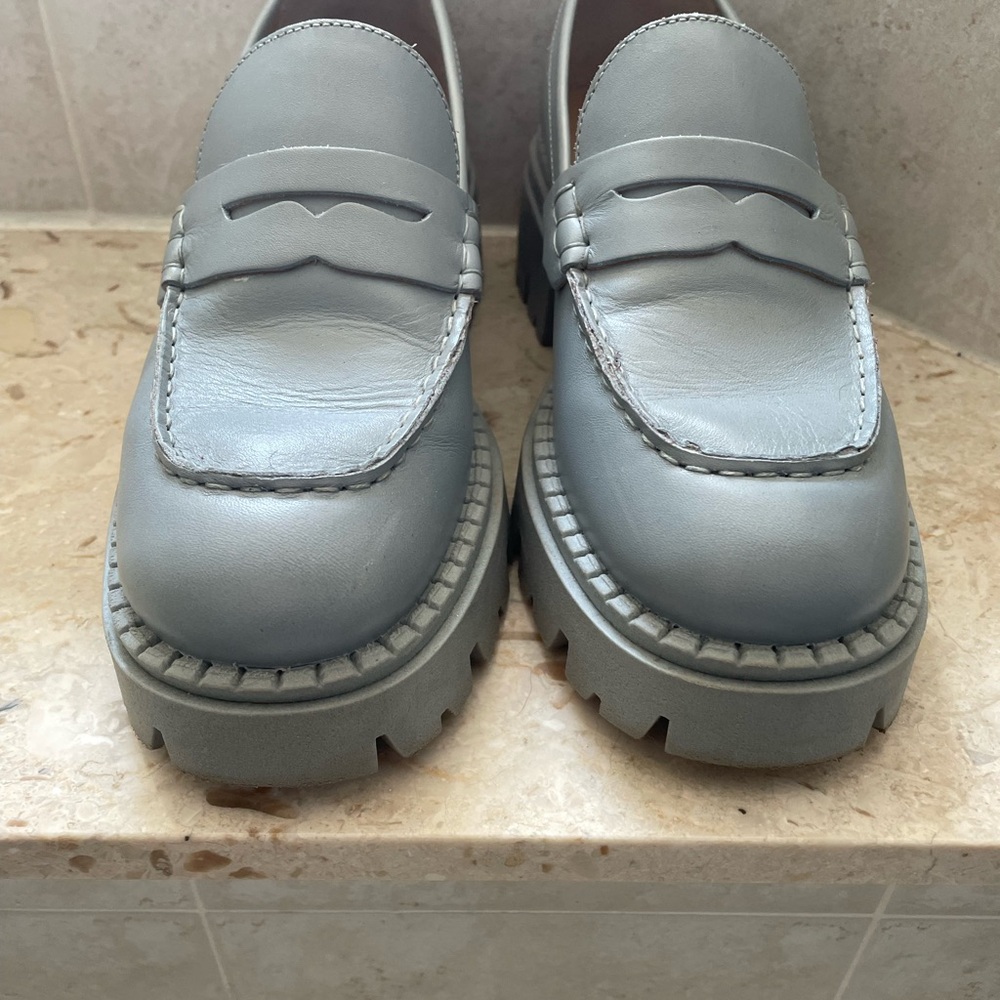 Free People Lyra Loafers Boardwalk  Blue Loafers Size 7 Lug Sole